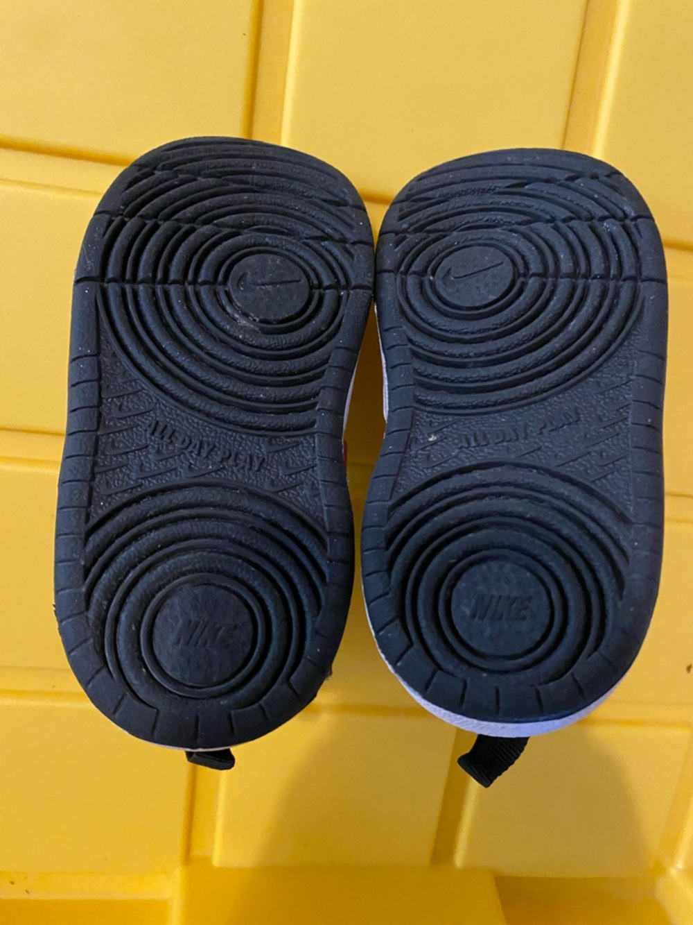 Nike Kids White Black Red High-Top Sneakers with Strap size 7c toddler - Picture 6 of 6